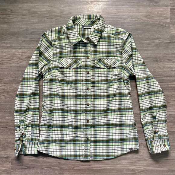 L.L. Bean Women's Scotch Plaid Flannel Shirt - Green - Picture 1 of 6